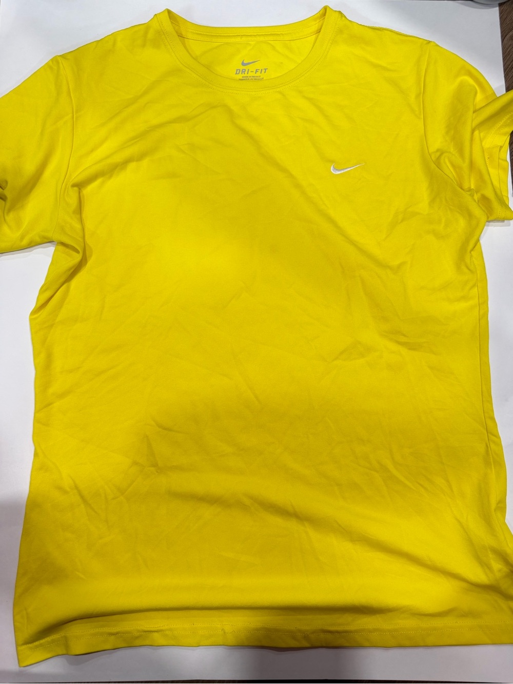 Nike Yellow Short Sleeve Dri-FIT Crew Tee
